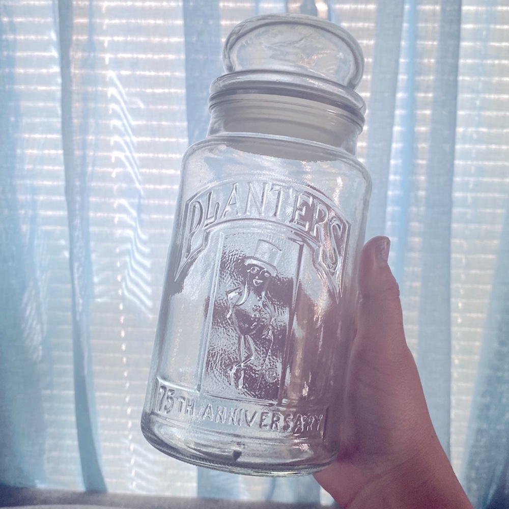 PLANTERS Peanuts 75th Anniversary Jar - Has Lid